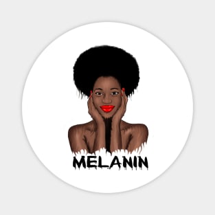 Melanin Drippin Afro Woman Black History Magnet